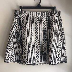 Printer high waster skirt